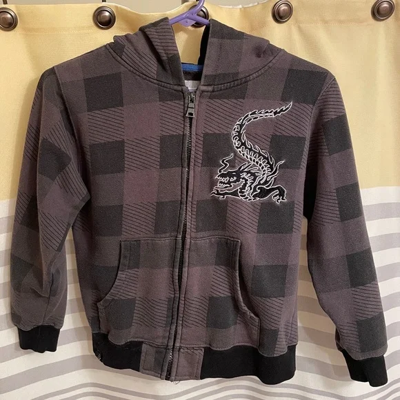 Dragon Checkered Hoodie - Picture 1 of 3